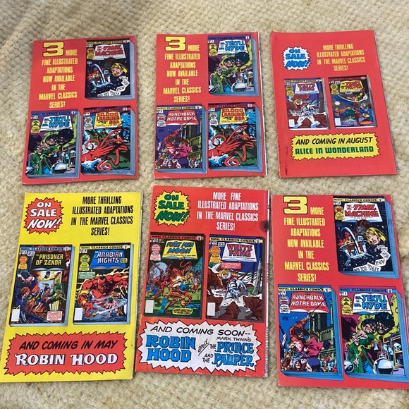 VINTAGE 6 Marvel Classics Comics (1970s) - Picture 2 of 2